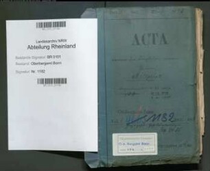 Altpeter; Heinrich, Bergassessor; Prüfungs- u. Personalakten Band 1