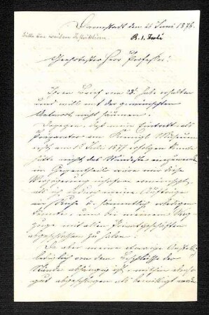 Brief von Kerz