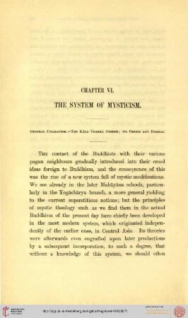VI. The system of mysticism