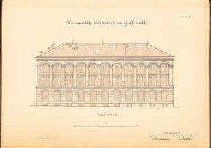 Universität Greifswald Bibliothek: Vorderansicht 1:100