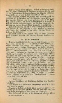XI. Von der Einkindschaft