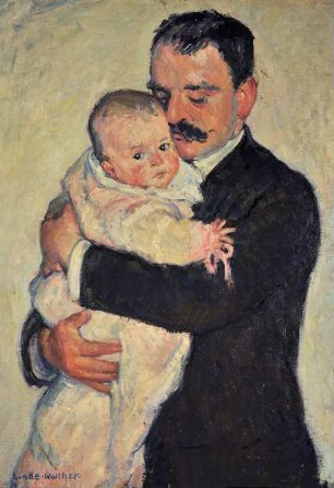 Der Maler Gutmann mit Kind