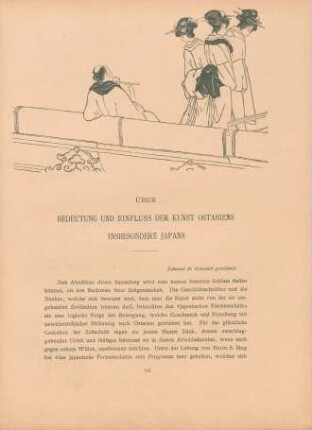 Über Bedeutung und Einfluss der Kunst Ostasiens, insbesondere Japans