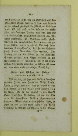 Roemer und Gallier im Kriege. 226 - 220 vor Chr. Geb