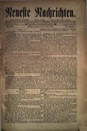 Neueste Nachrichten. 1877, 1877 = Jg. 30, 7 - 9