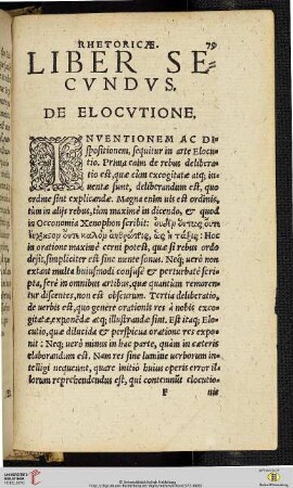 Liber Secundus: De Elocvtione