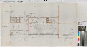 Münster (Münster) Strafanstalt Heizwerk und Werkstättengebäude Grundriß Erdgeschoß 1958 1 : 50 56 x 98 Pause Staatshochbauamt Münster Regierung Münster Nr. 34028