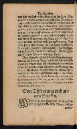 Von Thewerung und andern Straffen.