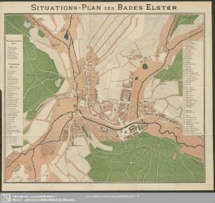 Situations-Plan des Bades Elster