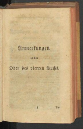 Anmerkungen zu den Oden des Vierten Buchs