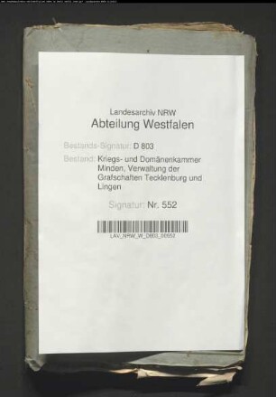 Die von den Erbmühlenpächtern der Obergrafschaft Lingen gestellten Kautionen