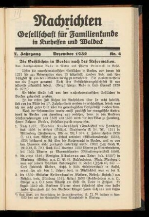 7. Jahrgang, Nr. 4, Dezember 1932