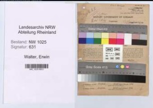 Entnazifizierung Erwin Walter , geb. 15.01.1901 (Ingenieur)