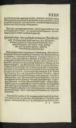 Hernach volget/ wie nachmals der benant Durchleuchtigst/ Großmechtigst Fürst unnd herr/ herr Ferdinand ... die phlicht gethon/ unnd die Erbhuldigung angenomen hat.
