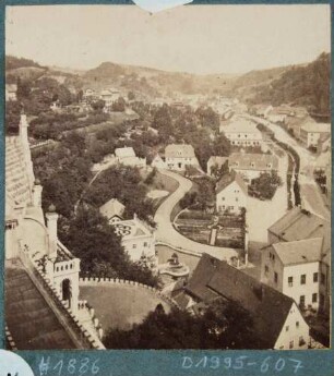 Tharandt, Blick vom Schloss in das Schloitzbachtal