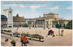 Leipzig : Augustusplatz mit Neuem Theater und Hochhaus