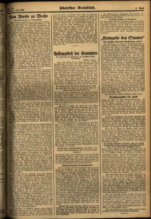 Zweite Ausgabe vom Montag, den 08. Juni 1936.