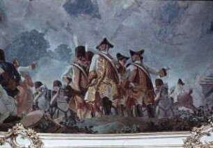 Allegorie des Krieges und Darstellung der österreichischen Militärmacht während des 7-jährigen Krieges