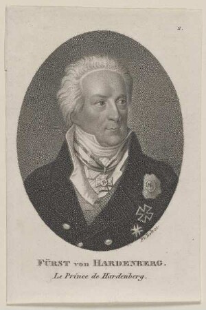 Bildnis des Karl August Fürst von Hardenberg