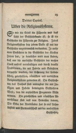 Drittes Capitel. Uiber die Religionssysteme