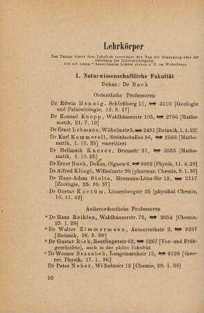 10-24, Lehrkörper