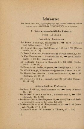 10-24, Lehrkörper