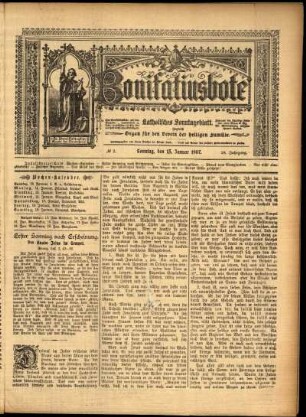 Erste Ausgabe vom Sonntag, den 13. Januar 1907.