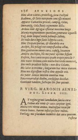 P. Virg. Maronis Aeneidos, Liber IIII.