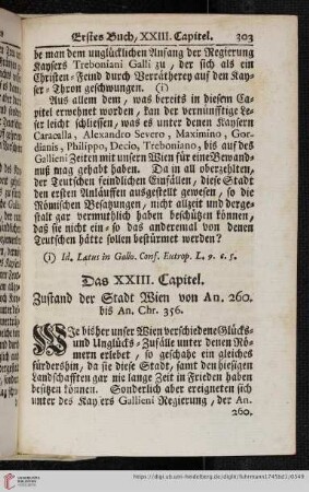 Das XXIII. Capitel