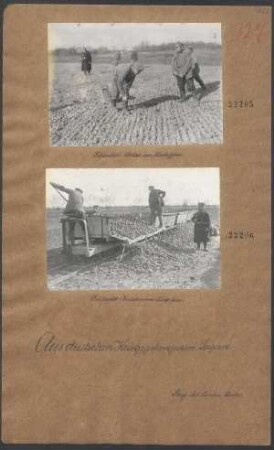 dt. Kriegsgefangenenlager (Feldarbeit: Verladen von Kartoffeln