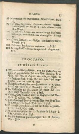 In Octavo, et minori forma.