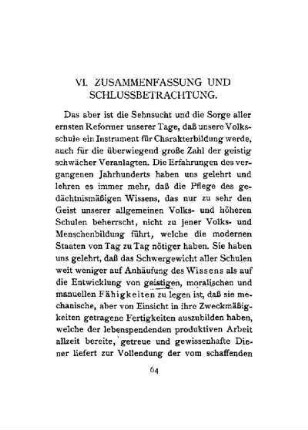 VI. Zusammenfassung und Schlussbetrachtung