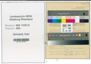 Entnazifizierung Karl Gerhardt , geb. 23.03.1909 (Kaufmaennischer Angestellter)