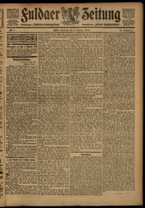 Zweite Ausgabe vom Samstag, den 02. Januar 1904.