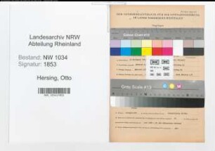 Entnazifizierung Otto Hersing , geb. 30.11.1885 (Fregattenkapitaen)