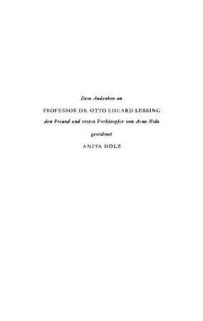 Dem Andenken an Professor Dr. Otto Eduard Lessing ... gewidmet