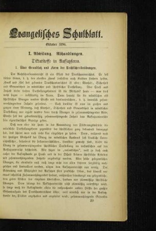 Diktatstoffe in Aufsatzform