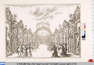 Bühnenbild zu der Oper 'Il fuoco eterno', 13. Bild: Tempel der Vesta