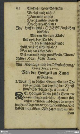 Am II. Sontage nach der Offenbahrung