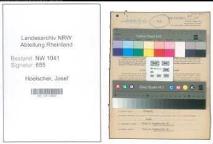 Entnazifizierung Josef Hoelscher , geb. 02.10.1903 (Postschaffner)