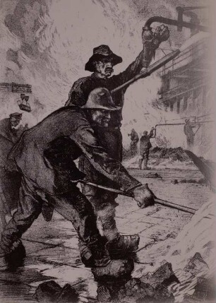 Kokereiarbeiter, Litho.