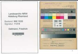 Entnazifizierung Friedrich Dellmann , geb. 26.12.1902 (Steiger)