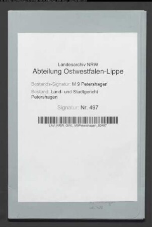 Erblasser: Nolte, Carl Diedrich; Erblasser: Nolte, Dorothee Elisabeth, geb. Quesse oder Quisse: