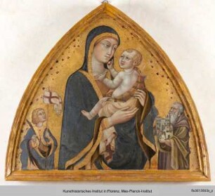 Madonna mit dem Kind und Heiligen : Madonna mit Kind und den Heiligen Viktor und Oktavian von Volterra