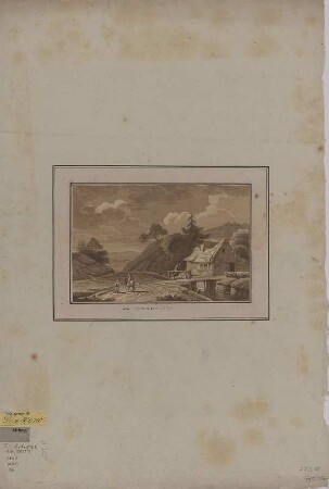 Ansicht der Mühle in Dresden-Wachwitz , Zeichnung, um 1800 : Wachewitzer Mühle. - [S.l.] , [um 1800]. - 1 Kunstbl. : Zeichnung ; 21 x 14 cm