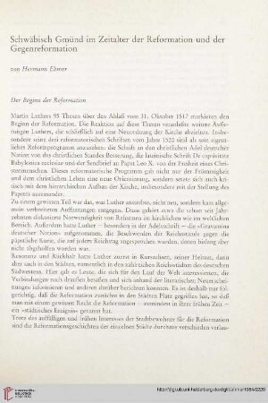 Schwäbisch Gmünd im Zeitalter der Reformation und der Gegenreformation
