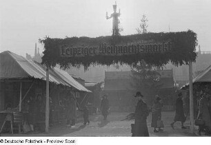 Eingang zum Leipziger Weihnachtsmarkt