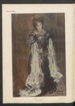 Artistas líricas: Emma Carelli (Del Politeama) : Dibujo de Giménez