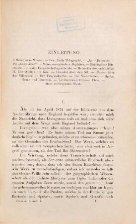 Durch den dunkeln Welttheil oder Die Quellen des Nils : Reisen um die großen Seen des aequatorialen Afrika und den Livingstone-Fluß abwärts nach dem Atlantischen Ocean, 1