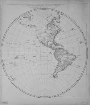 Karte der westlichen Hemisphäre oder der Neuen Welt (Amerika und Pazifik)